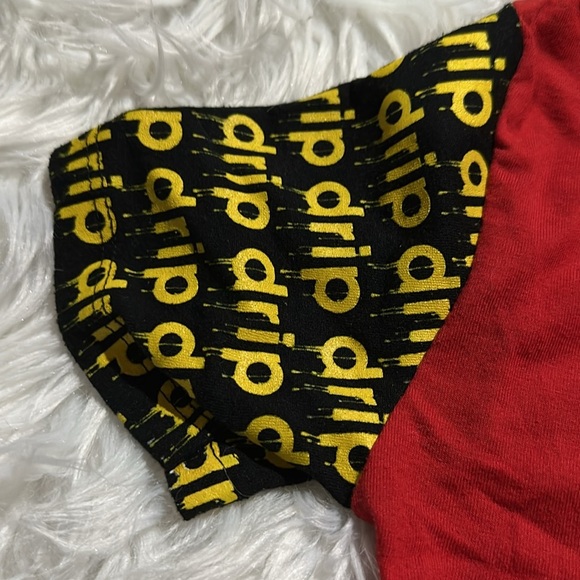 Fresh Laundry Boys Graphic T-Shirt Red Yellow Drip Bear Crew Neck Tee Sz 5/6 - Picture 4 of 5